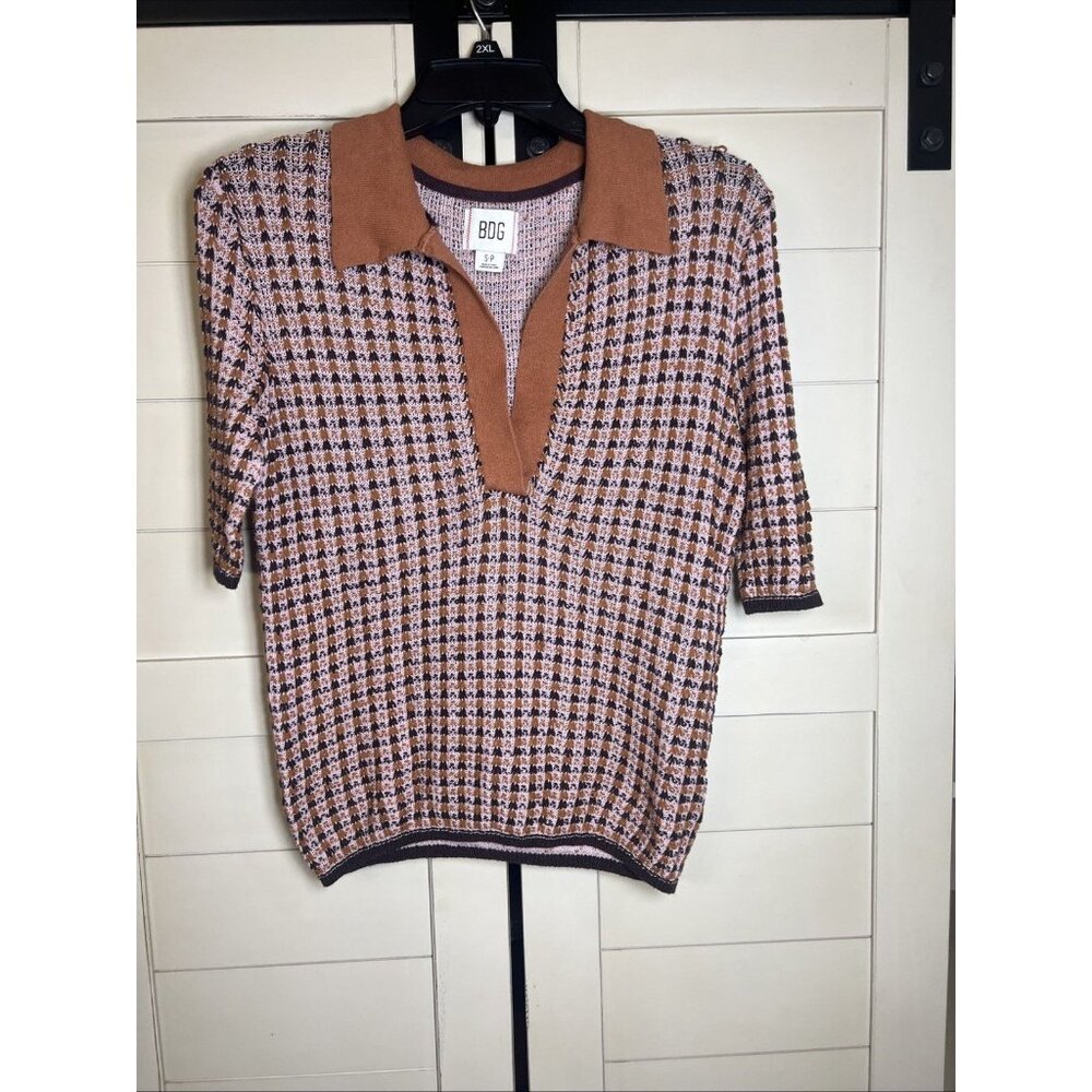 BDG Grayson Pullover Brown Multi Size Medium Sweater Urban Outfitters Women’s